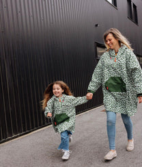 Poncho Green Leopard | Hello Hossy