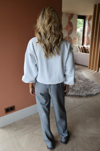 Relaxed pants Kalea | Light grey | Refined Department