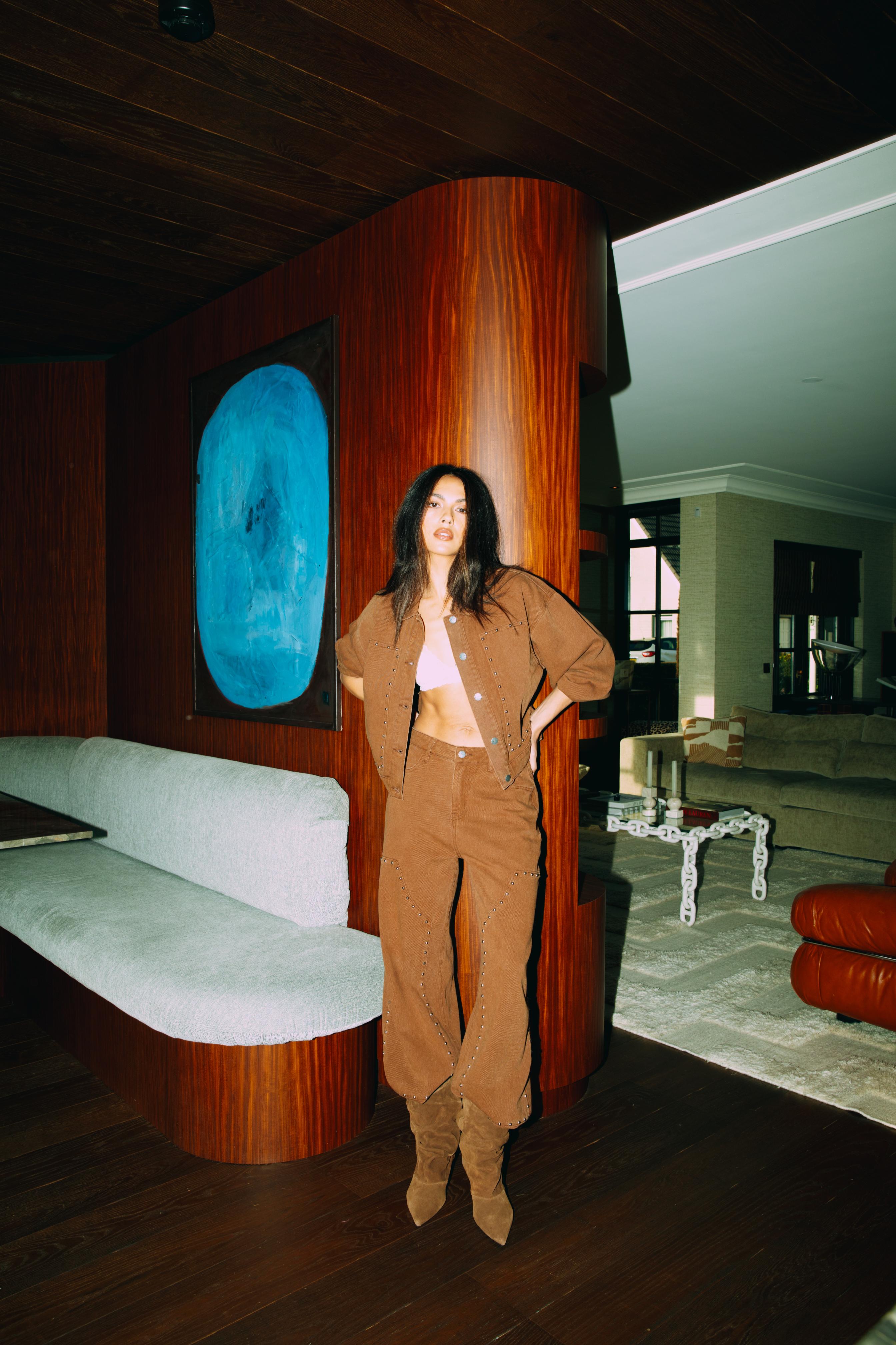 Relaxed star jeans Payton | Brown | Refined Department