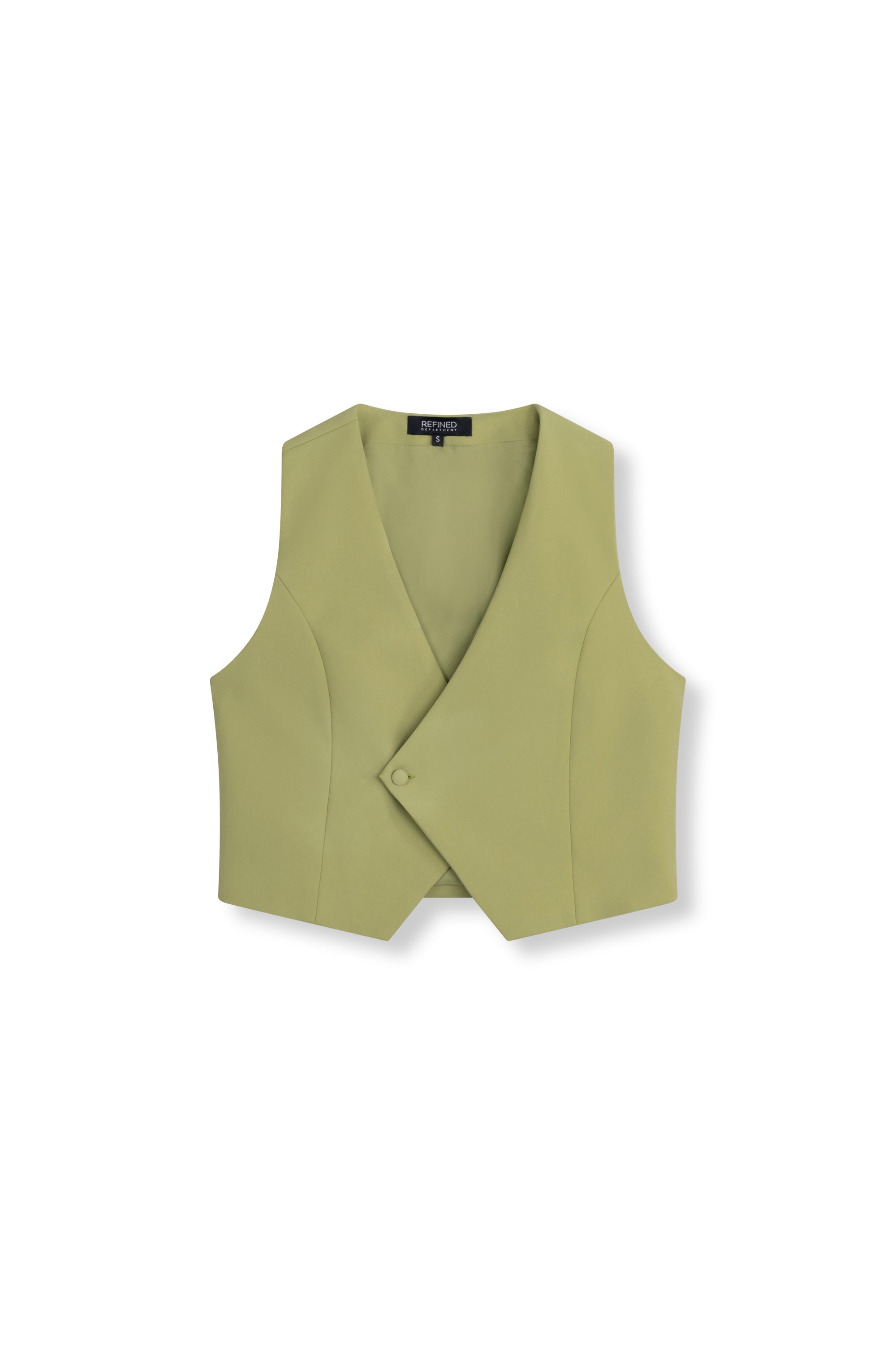 Relaxed waistcoat Lille | Matcha | Refined Department