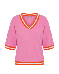Retro Varsity top | Orange vs. Pink | Studio Poespas