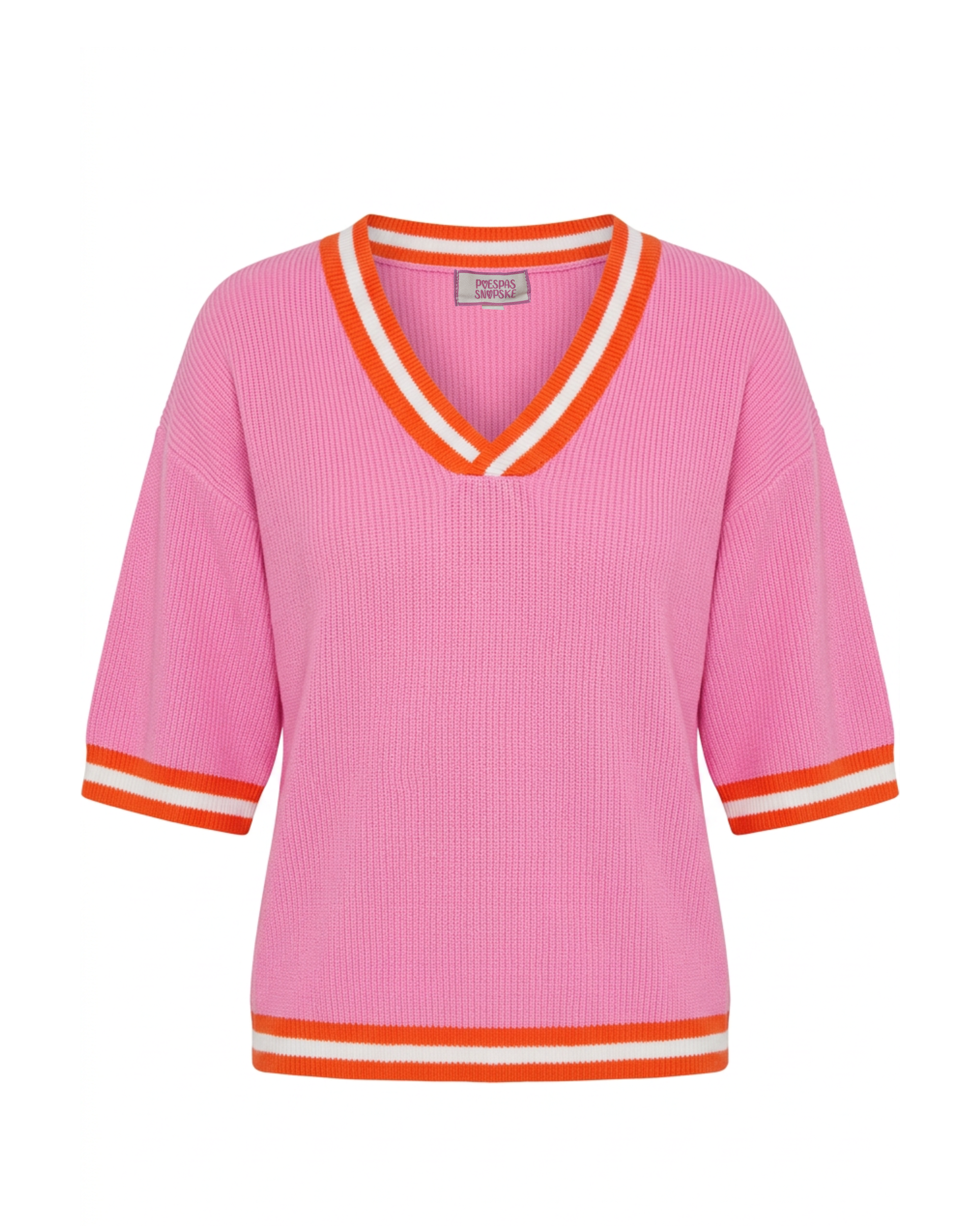 Retro Varsity top | Orange vs. Pink | Studio Poespas