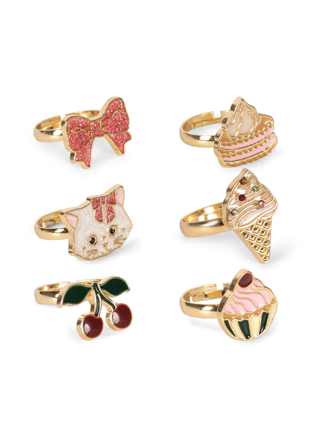 Ring set Kitty sweets | 6 stuks | Konges Slojd