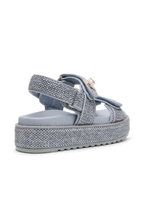 Sandaal Bigmona | Blue raffia | Steve Madden