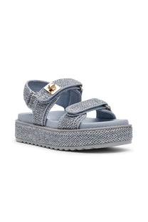 Sandaal Bigmona | Blue raffia | Steve Madden