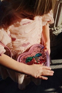 Sequin bag Tut heart | Rose | Konges Slojd