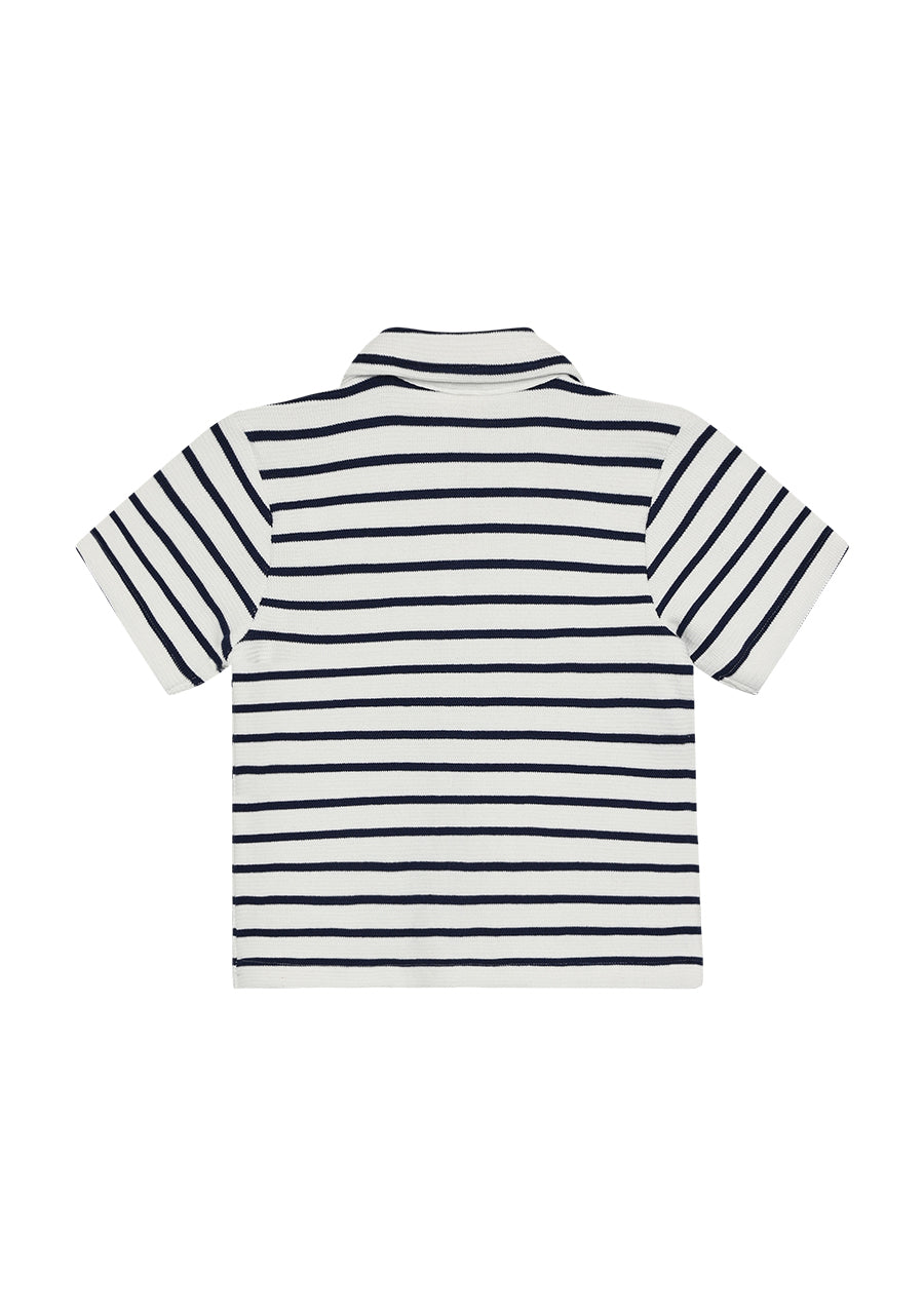Shirt sweat stripe | Medieval blue | En Fant