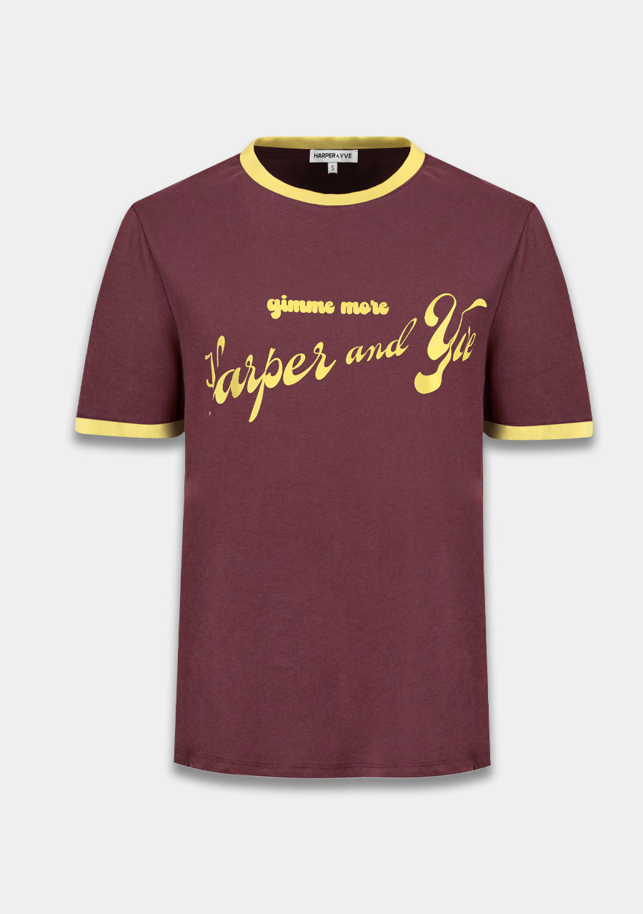 Shirt Gimme more | Wine berry | Harper & Yve