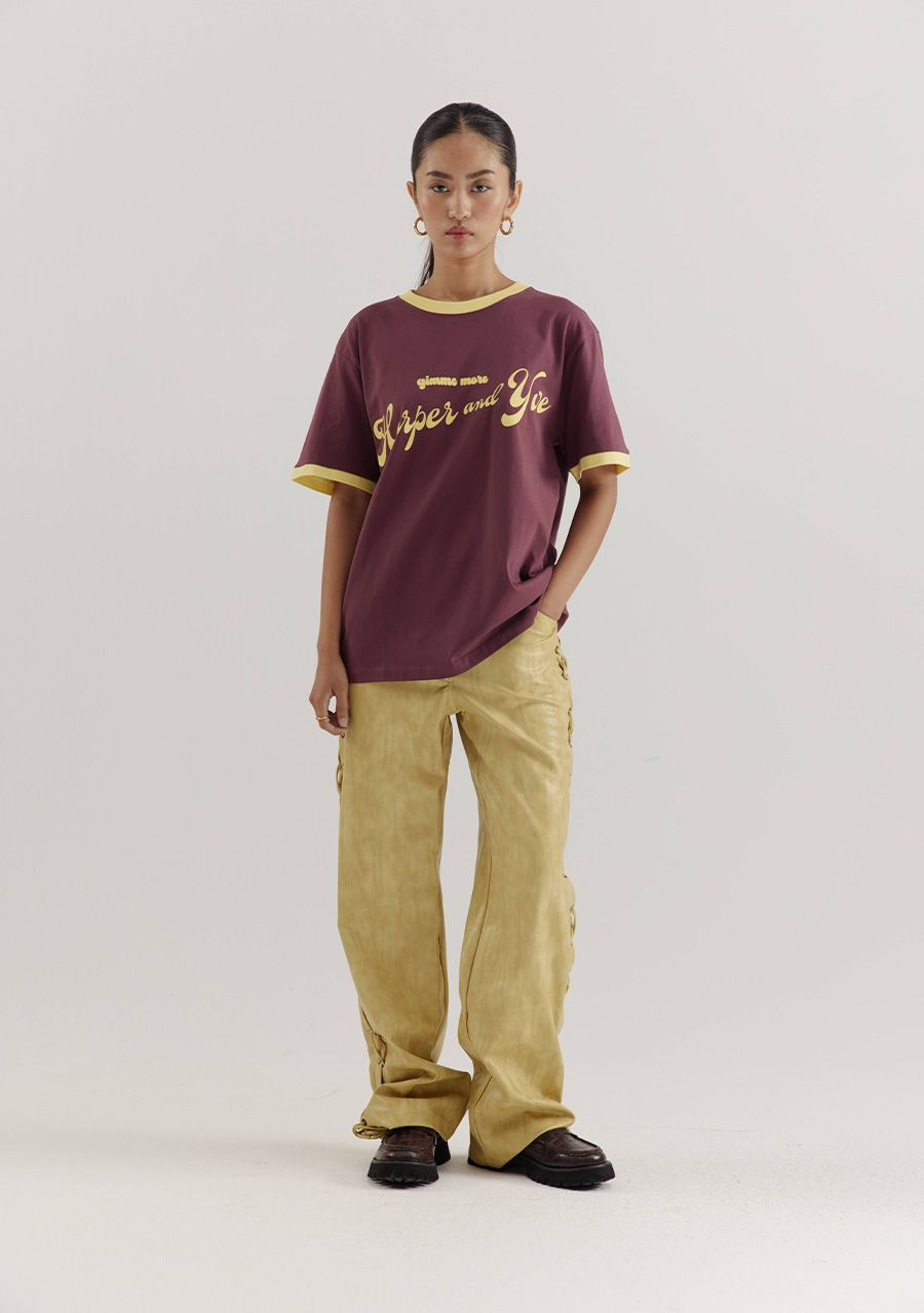 Shirt Gimme more | Wine berry | Harper & Yve