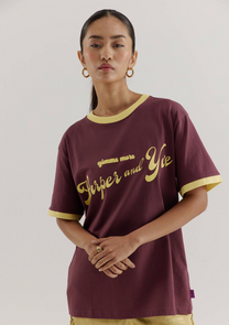 Shirt Gimme more | Wine berry | Harper & Yve