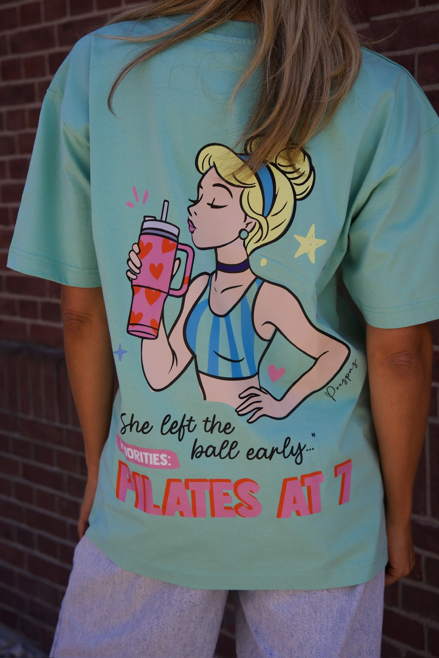 Shirt Sporty Princess | Mint | Studio Poespas