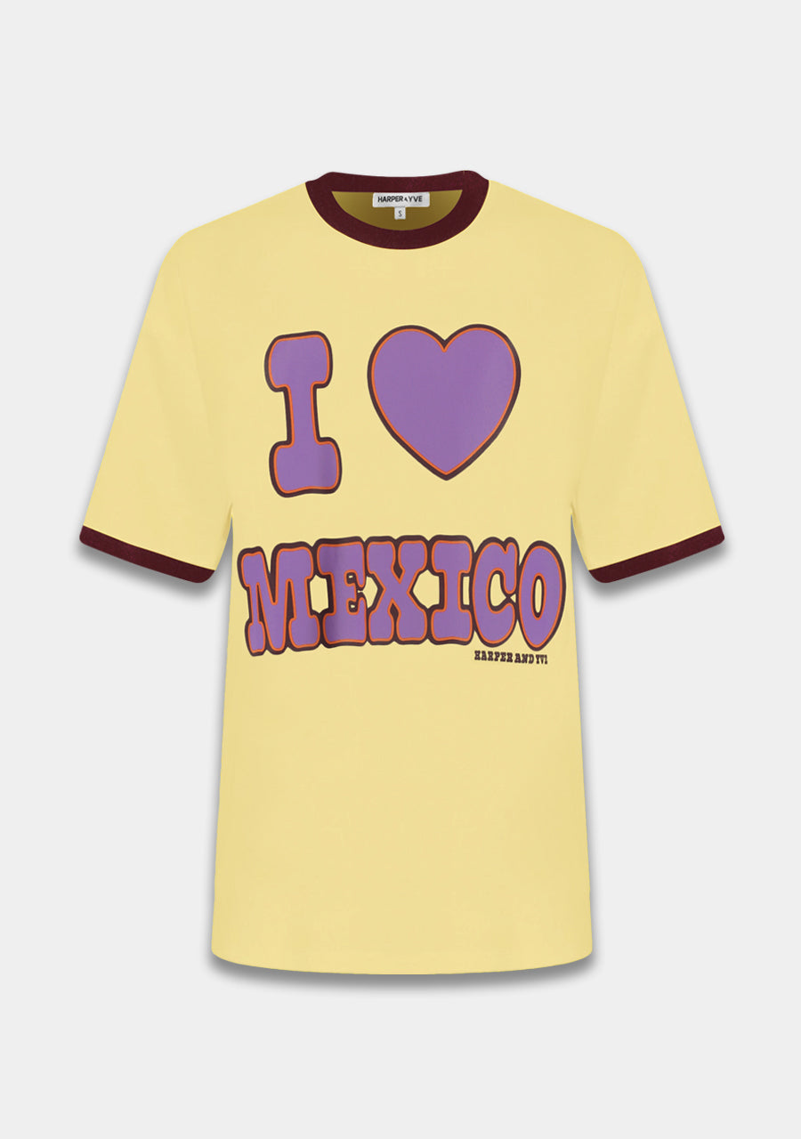 Shirt Mexico | Light yellow | Harper & Yve