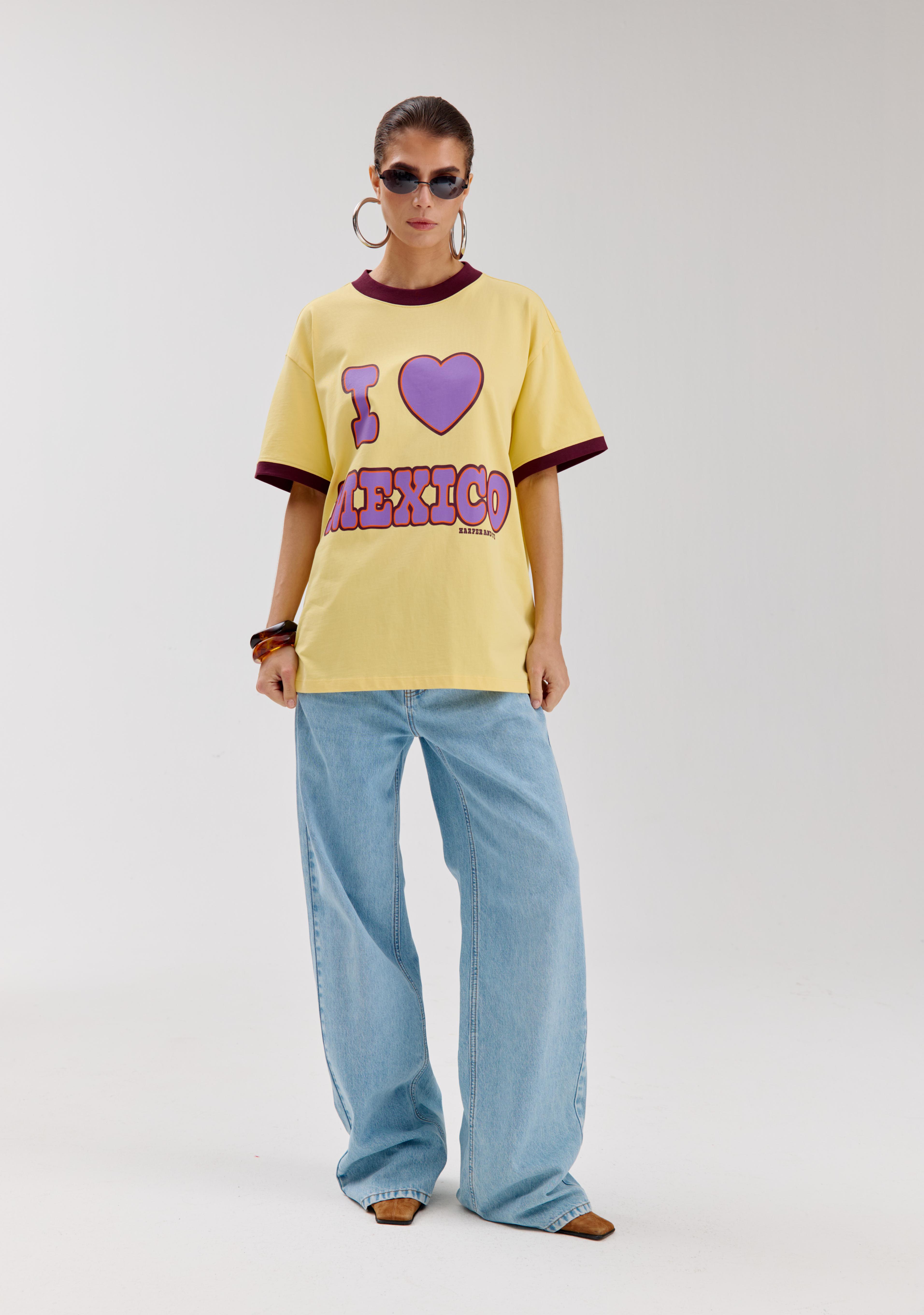 Shirt Mexico | Light yellow | Harper & Yve