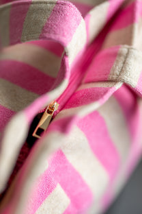 Shopper Stripe-a-licious | Pink/grey | Studio Poespas