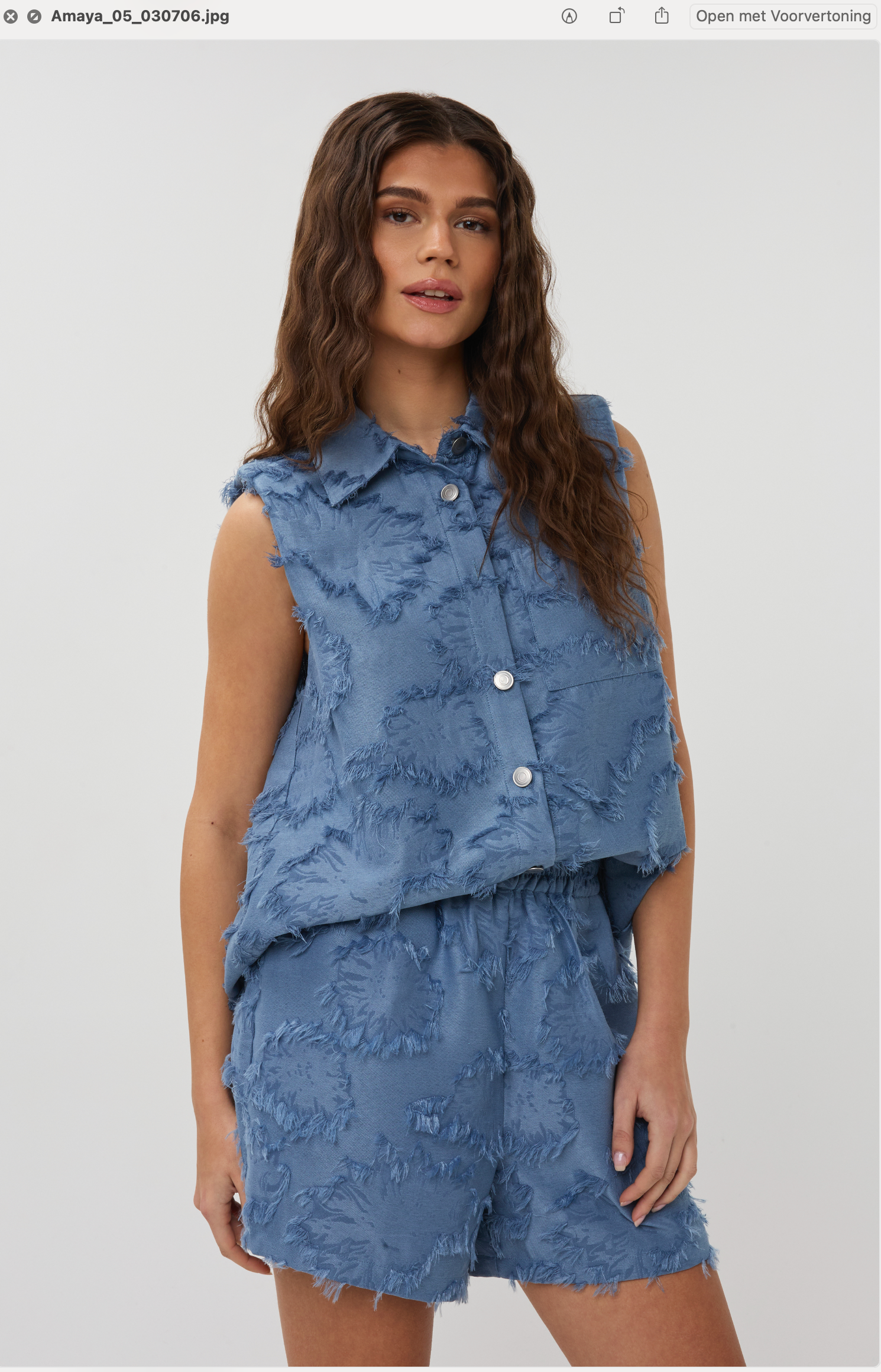 Short Sofia | Blue textured | Studio Amaya