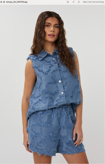 Short Sofia | Blue textured | Studio Amaya