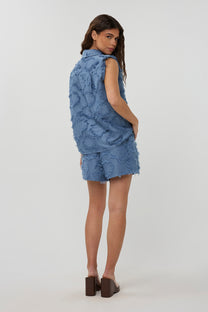 Short Sofia | Blue textured | Studio Amaya