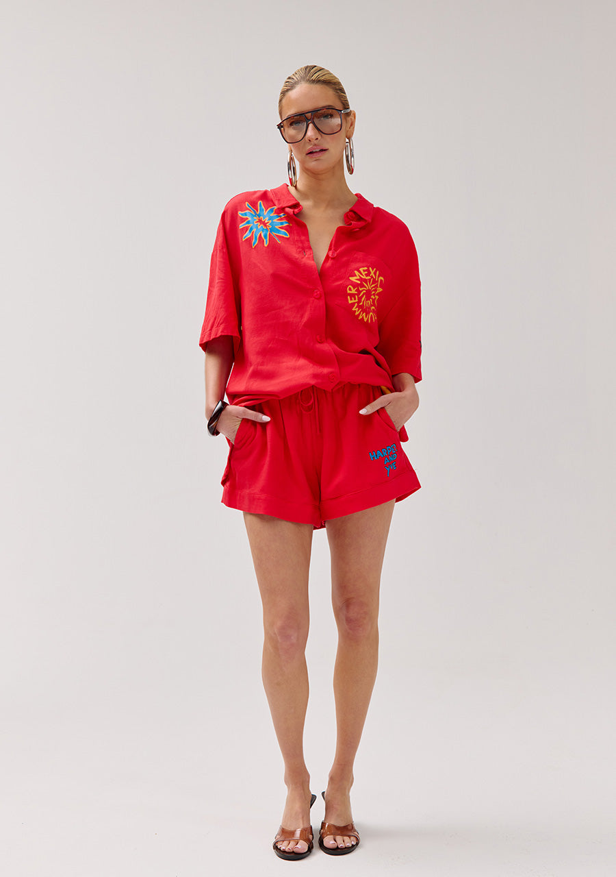 Short Tessa | Poppy red | Harper & Yve