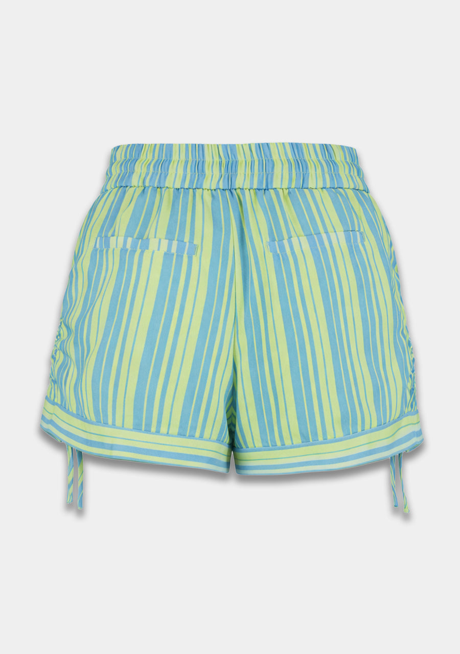 Short Yessie | Blue yellow stripe | Harper & Yve