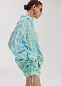 Short Yessie | Blue yellow stripe | Harper & Yve