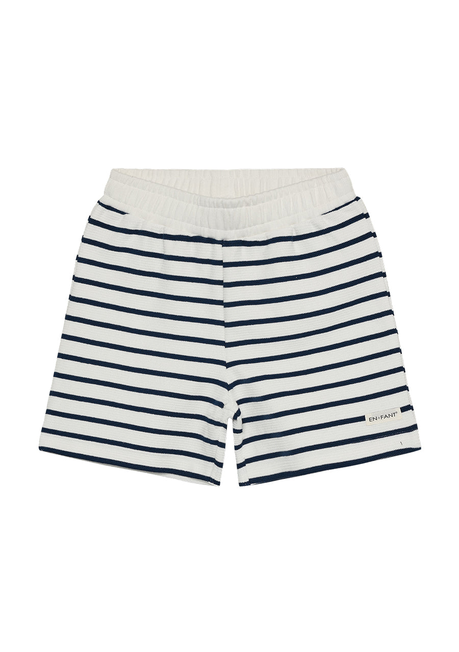Shorts sweat stripe | Medieval blue | En Fant