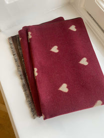 Sjaal cherry love | White hearts