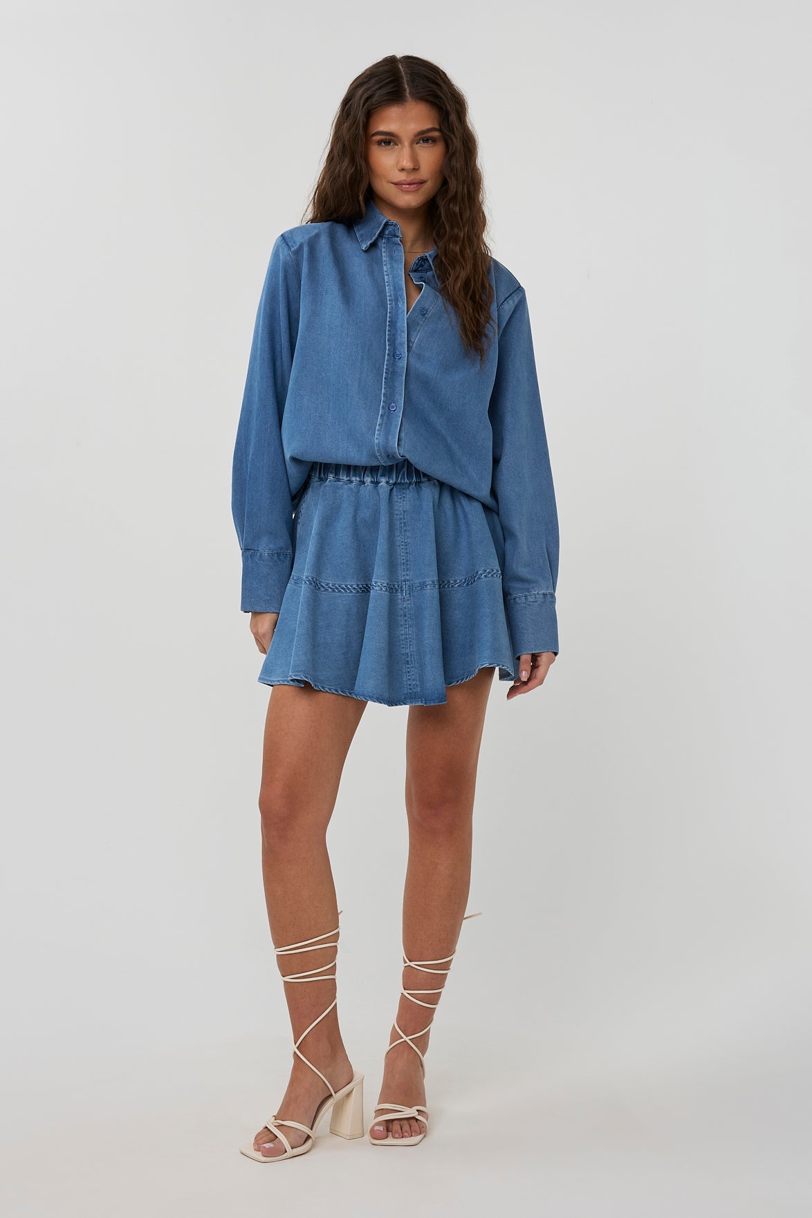 Skirt Kaki | Blue | Studio Amaya