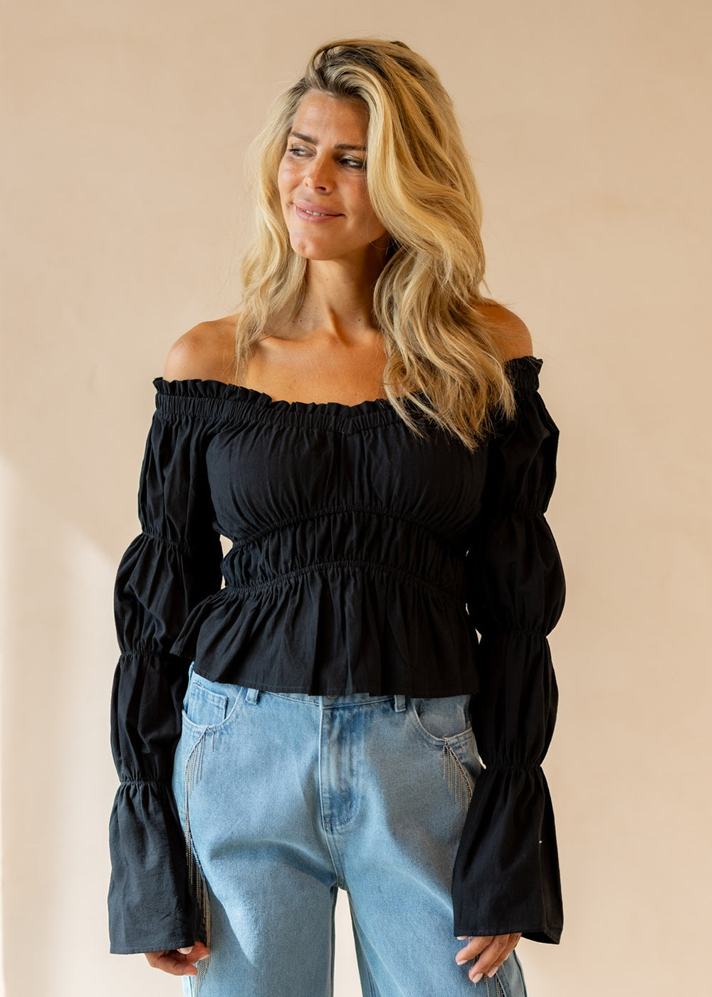 Smock top Laana | Black | Refined Department