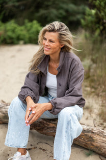 Suedine jacket Brownie | Studio Poespas