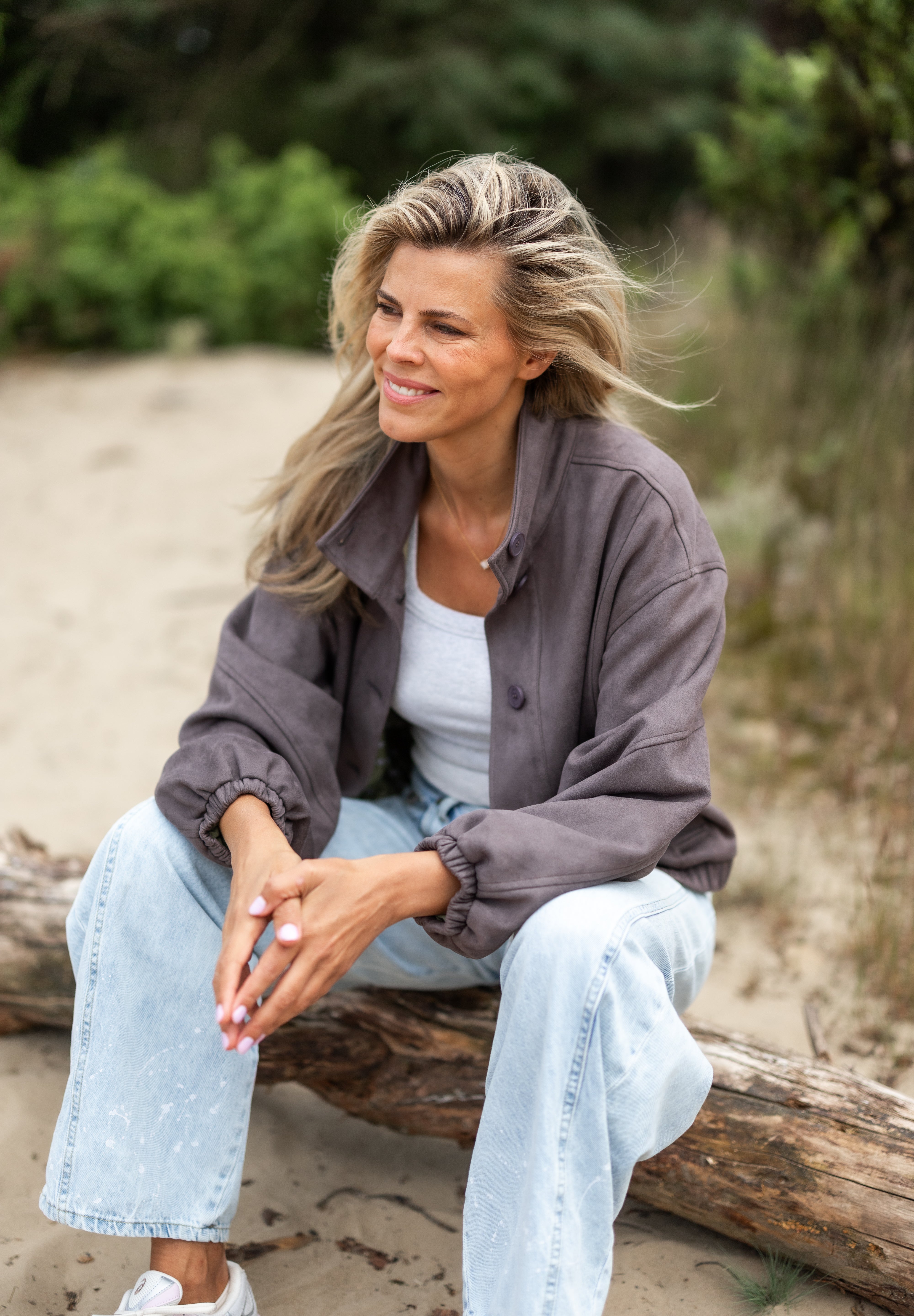 Suedine jacket Brownie | Studio Poespas