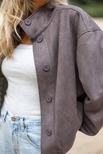 Suedine jacket Brownie | Studio Poespas