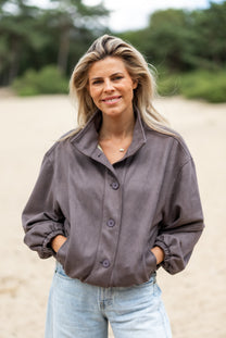 Suedine jacket Brownie | Studio Poespas