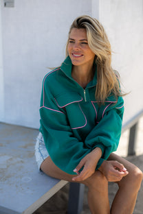 Sweat Poppy Pocket | Green | Studio Poespas