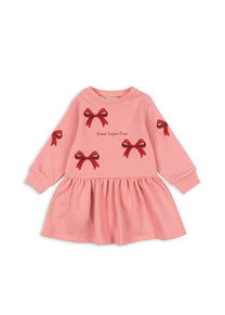 Sweat dress Lou bow | Strawberry ice | Konges Slojd