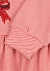 Sweat dress Lou bow | Strawberry ice | Konges Slojd