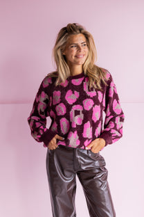 PRE-ORDER: Sweater Sparklin' Leopard | Studio Poespas
