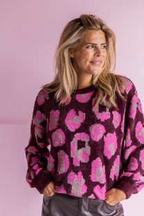 PRE-ORDER: Sweater Sparklin' Leopard | Studio Poespas