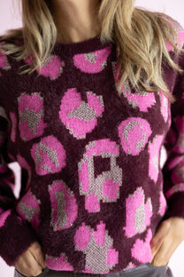 PRE-ORDER: Sweater Sparklin' Leopard | Studio Poespas
