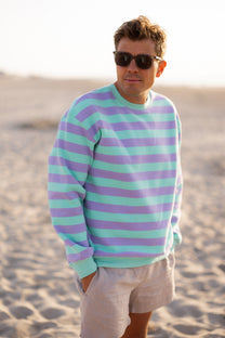 Sweater Stripesea | Mint lilac | Studio Poespas