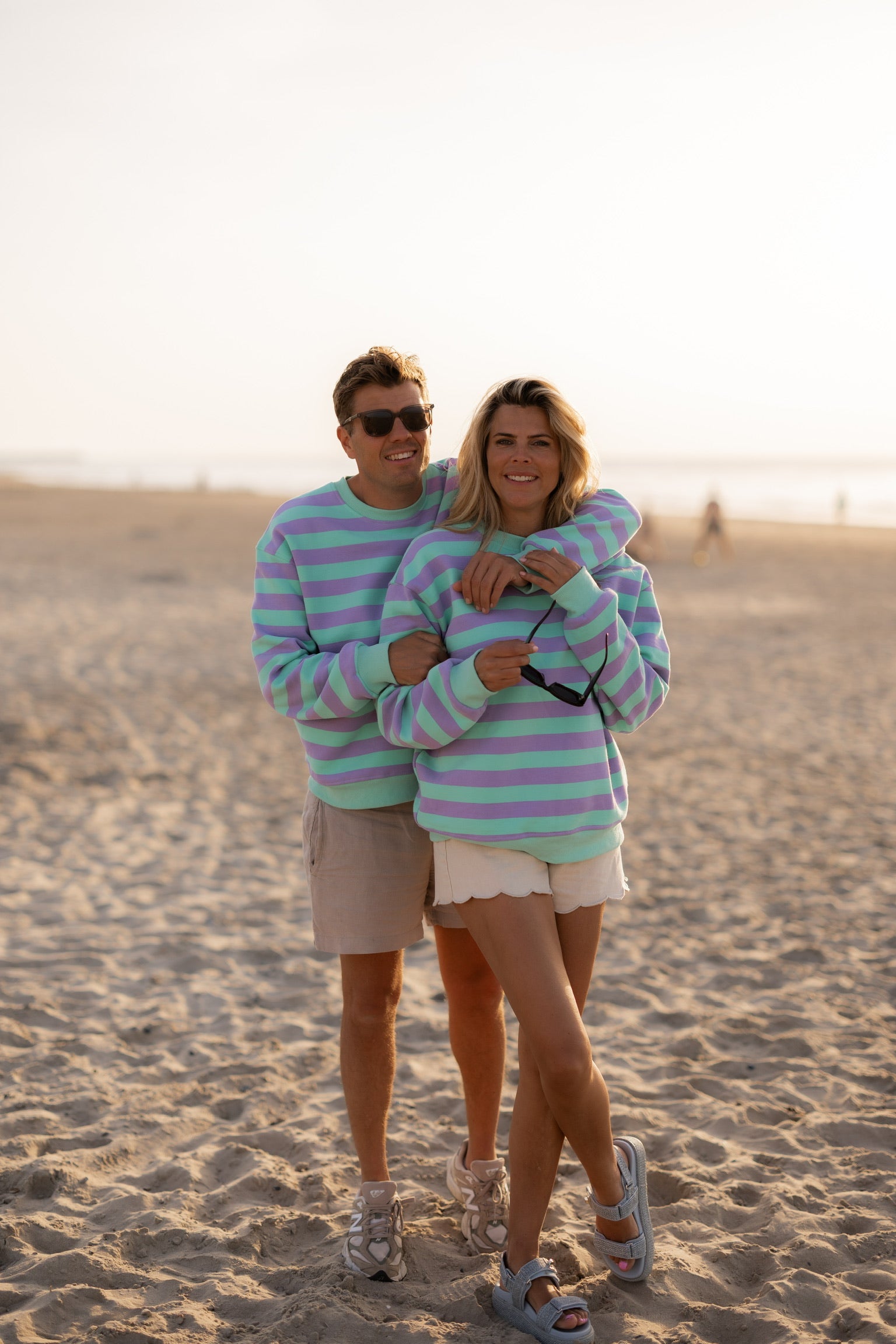 Sweater Stripesea | Mint lilac | Studio Poespas