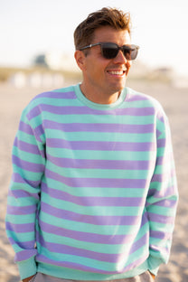 Sweater Stripesea | Mint lilac | Studio Poespas