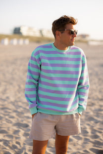 Sweater Stripesea | Mint lilac | Studio Poespas