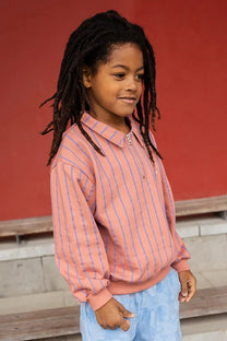 Sweatshirt collar zip | Rose dawn | Sproet & Sprout