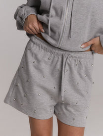 Sweat short Alice | Light grey | Refined Department