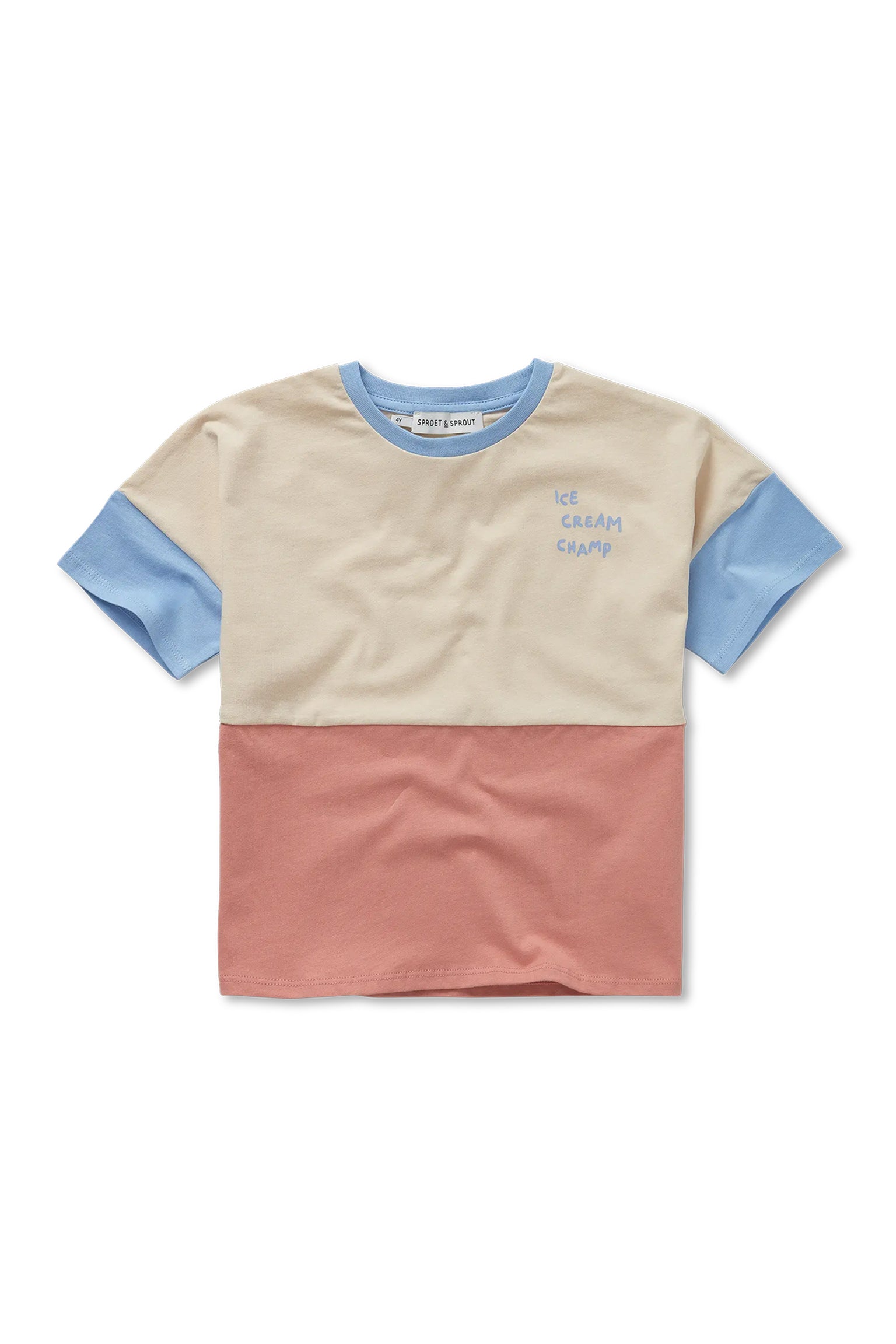 T-shirt colourblock | Sesame | Sproet & Sprout