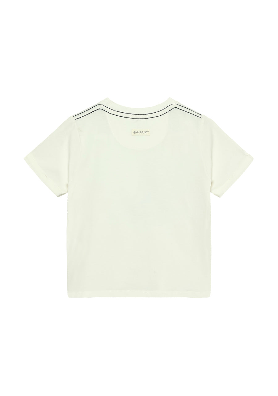 T-shirt short sleeve | Egret | En Fant