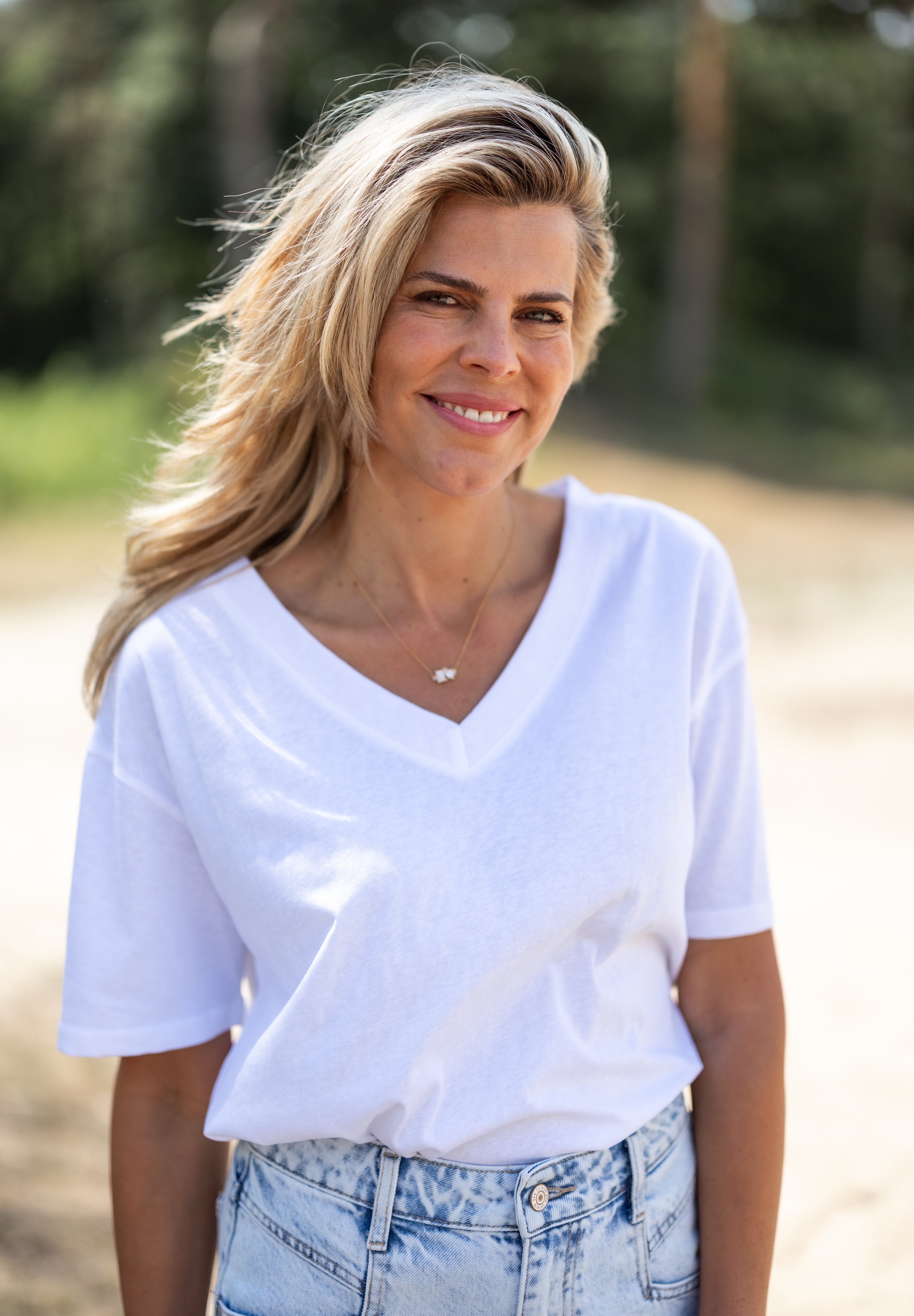 T-shirt Britt | Wit