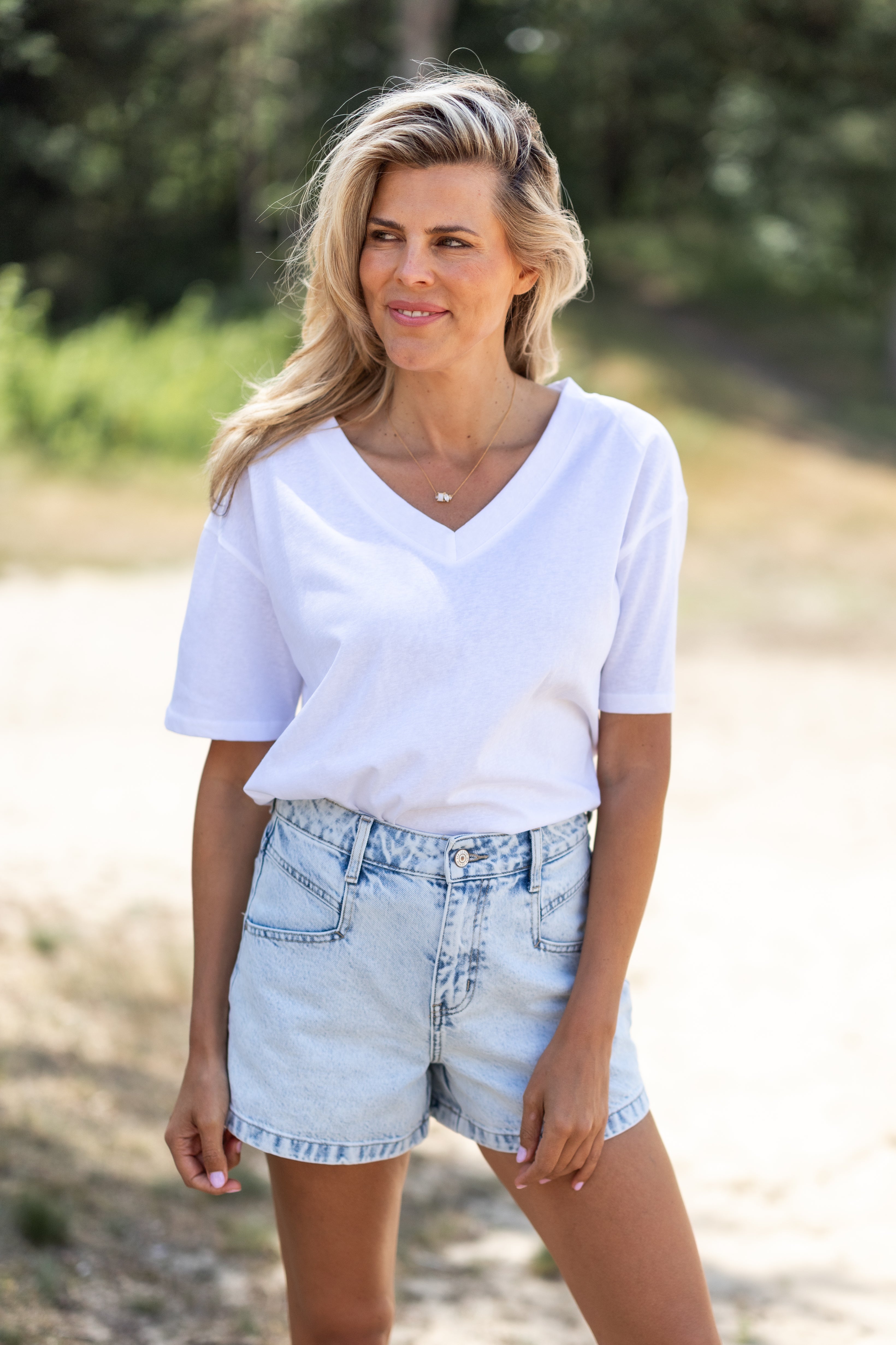 T-shirt Britt | Wit