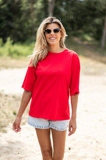 T-shirt Coralie | Rood