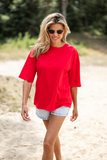 T-shirt Coralie | Rood